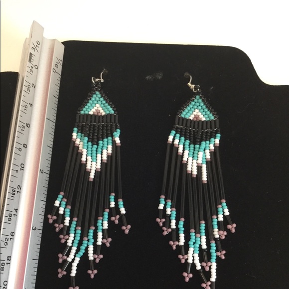 Handed Beaded Earrings - Picture 2 of 2